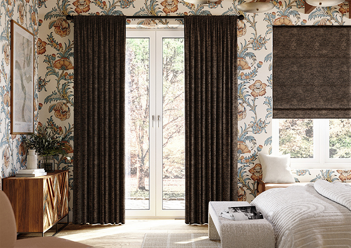 Maurice, Chocolate - Made to Measure Curtains - Image 3